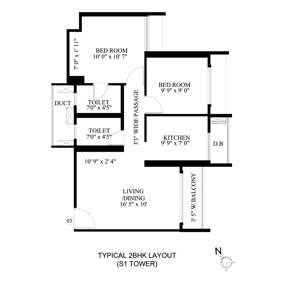 floorplan 2bhk